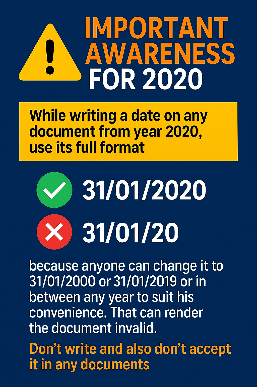 Important Awareness for 2020