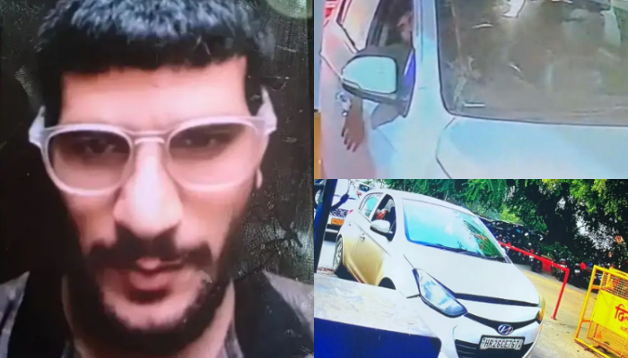 cctv footage of bomb blast delhi suspect