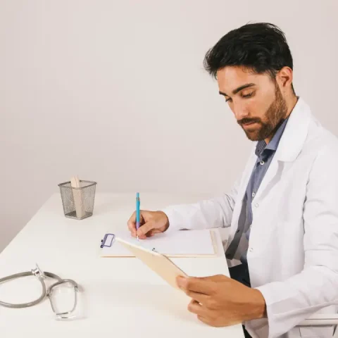 focused-doctor-working-his-desk