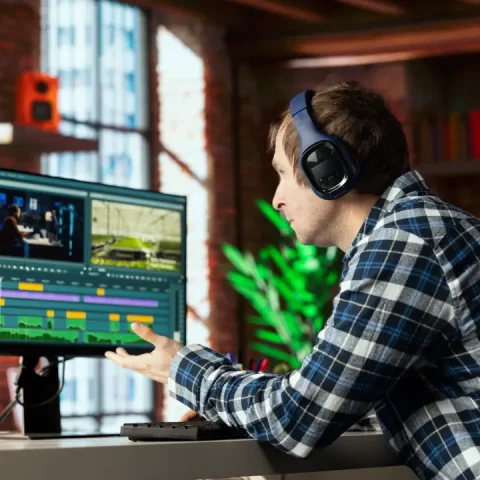 freelancing-video-editor-working-from-home-trimming-footage-segments