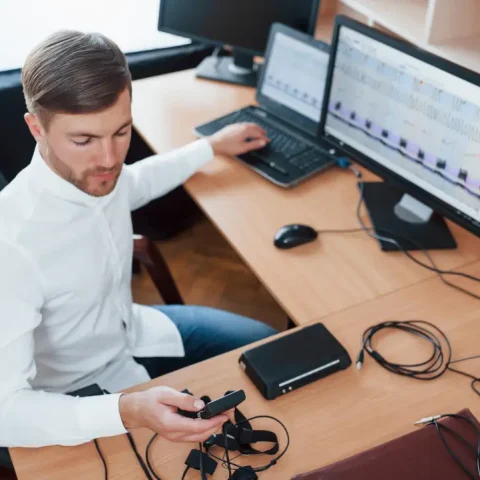 just-minute-we-are-ready-polygraph-examiner-works-office-with-his-lie-detector-s-equipment
