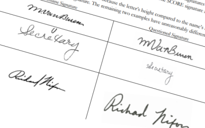questioned Signature verification questioned Signature verification