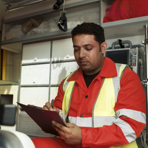 side-view-man-taking-notes