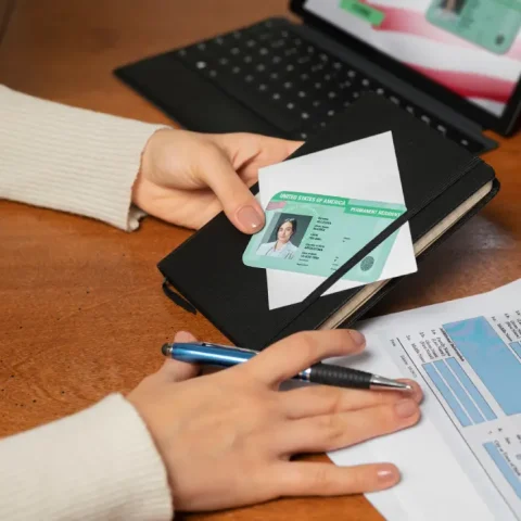 top-view-green-card-application