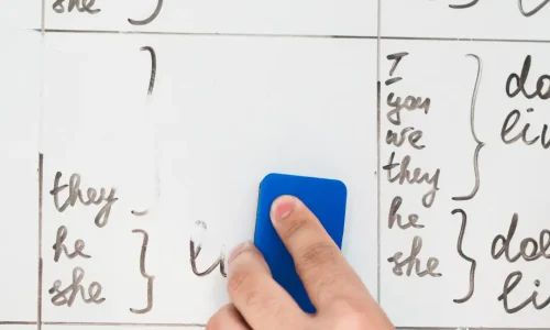 written-language-class-whiteboard